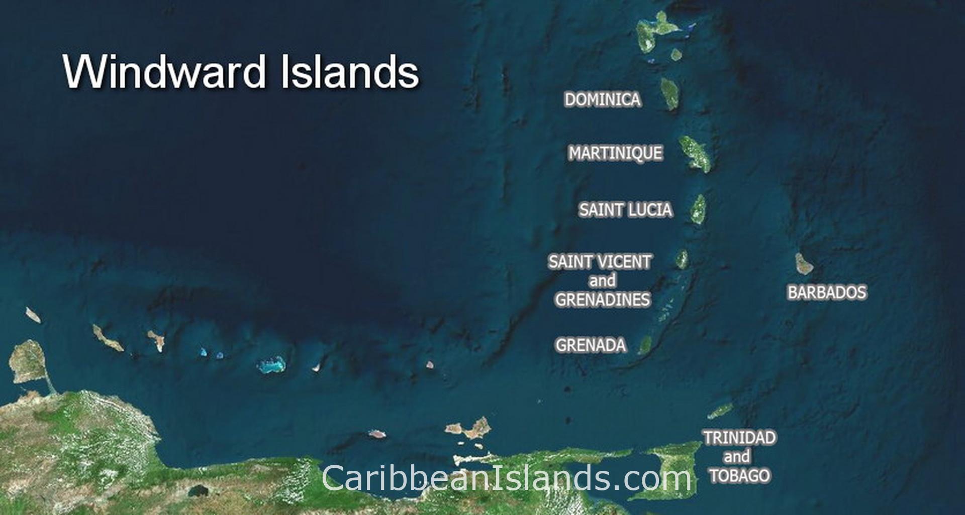 Windwardöarna karta