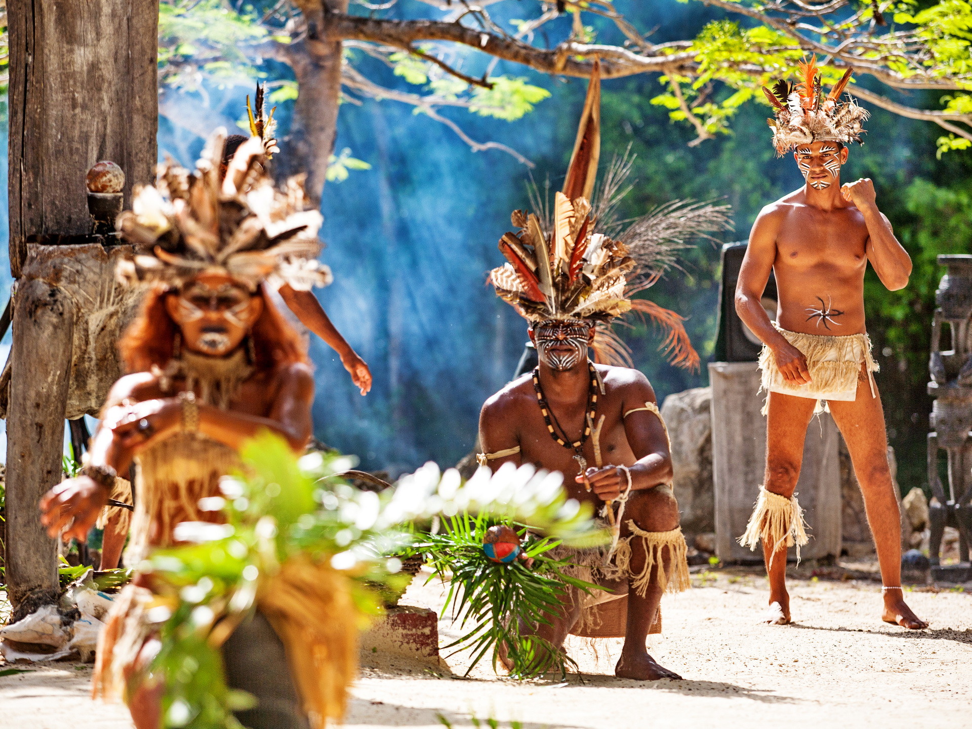 Representação do povo Arawak das ilhas do Caribe