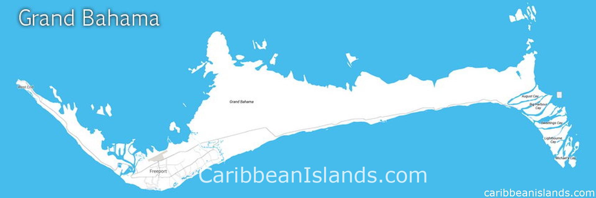 Grand Bahama map